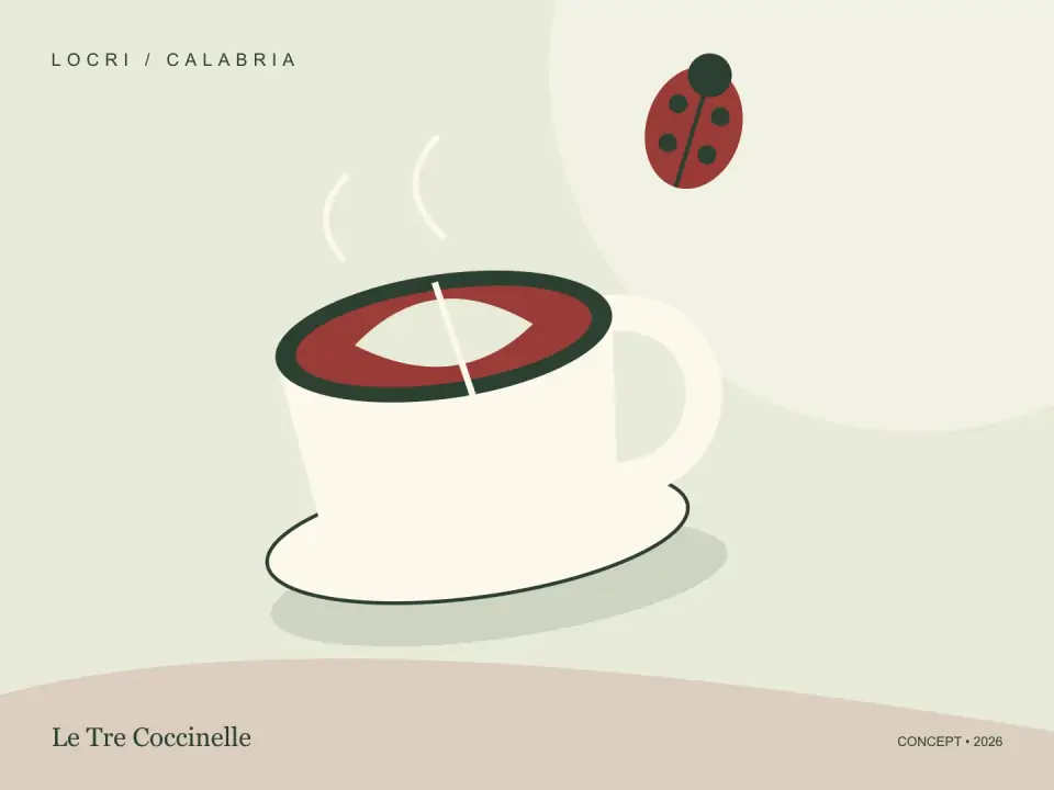 Illustrazione originale per la demo di Bar Le Tre Coccinelle